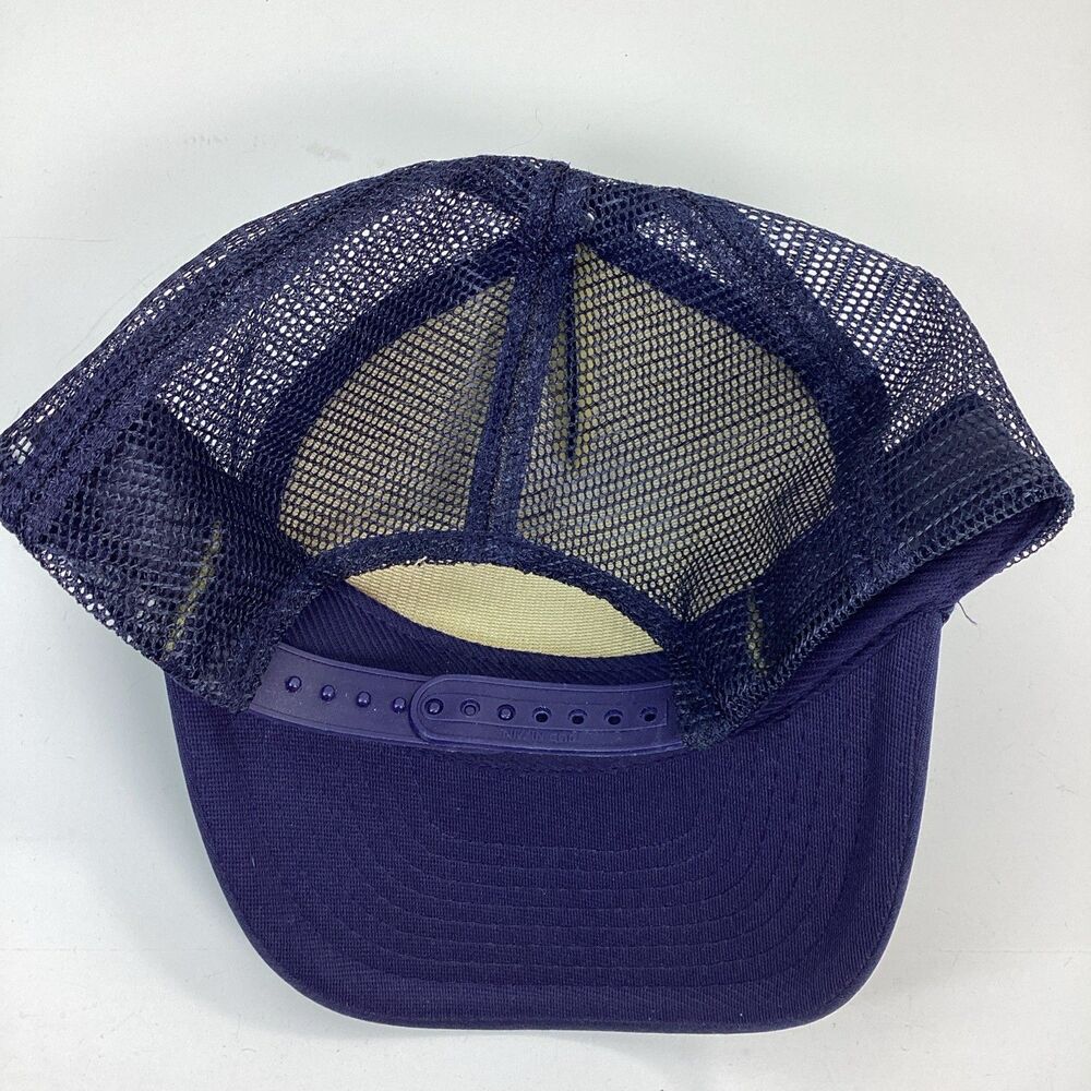Vintage FBI Trucker Hat Nissin Blue Snapback Cap Federal Bureau Investigation - Picture 3 of 7